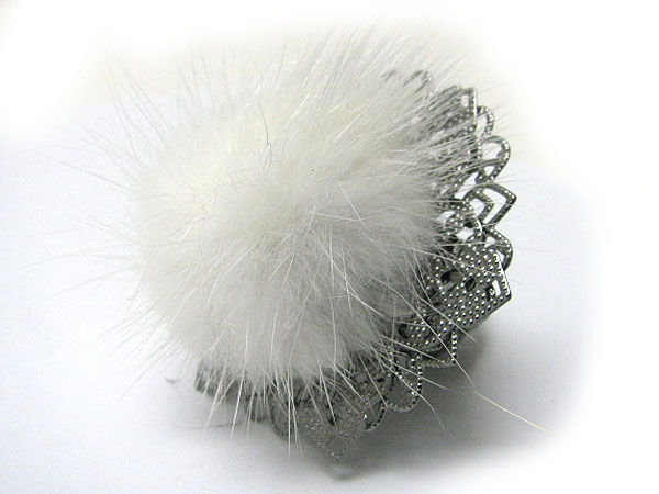 Fur deco stretch ring