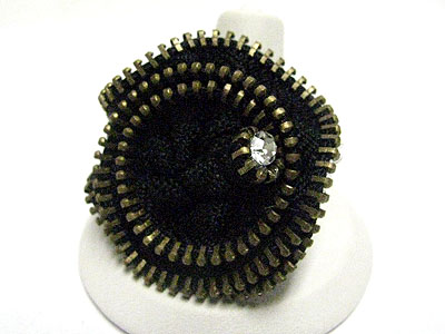 Zipper art fashion adjustable size ring