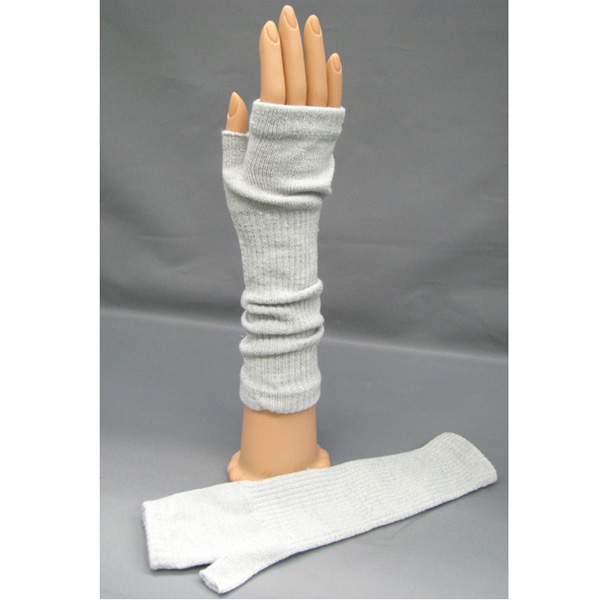 Fingerless lurex opera glove - 50% polyester 50% acrylic