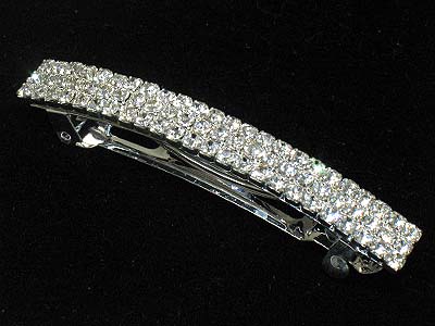 Rhinestone 3 line hair pin