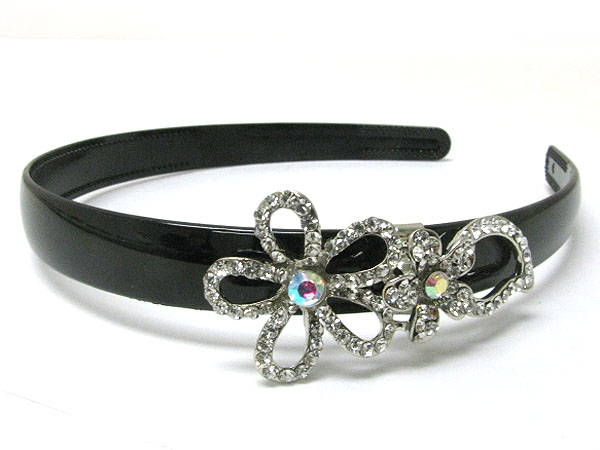 Crystal stud flower deco headband