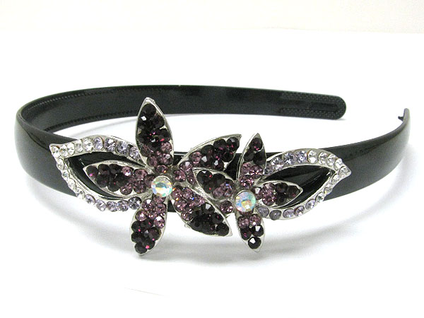 Crystal stud flower deco headband