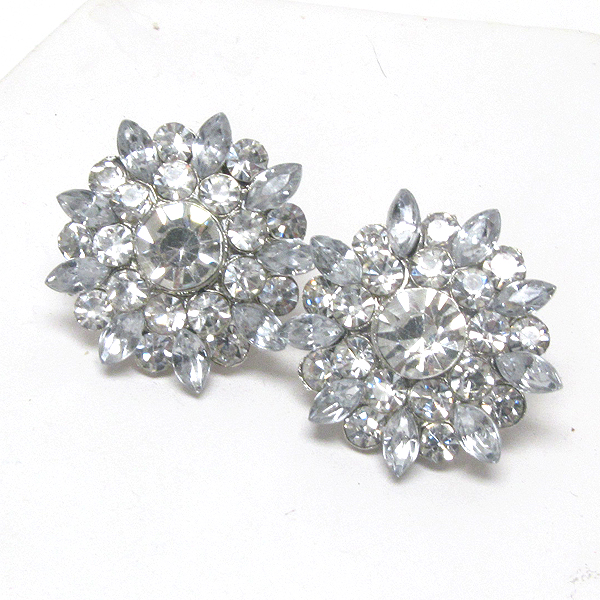 Crystal deco flower earring