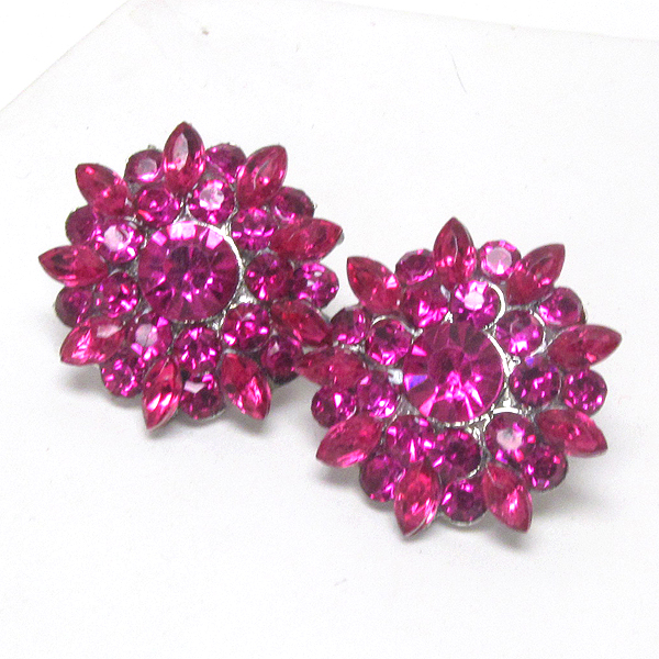 Crystal deco flower earring