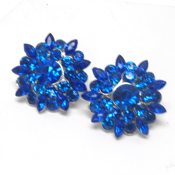 Crystal deco flower earring