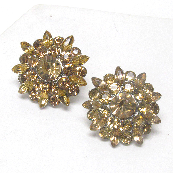 Crystal deco flower earring