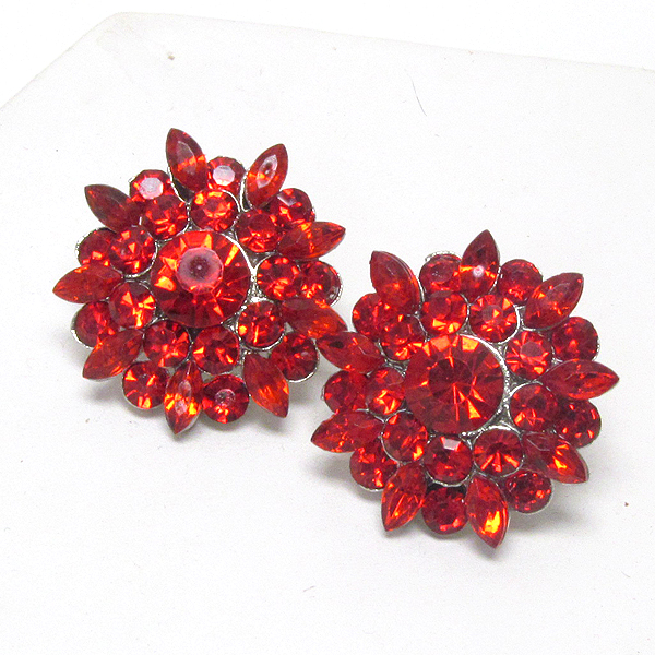 Crystal deco flower earring