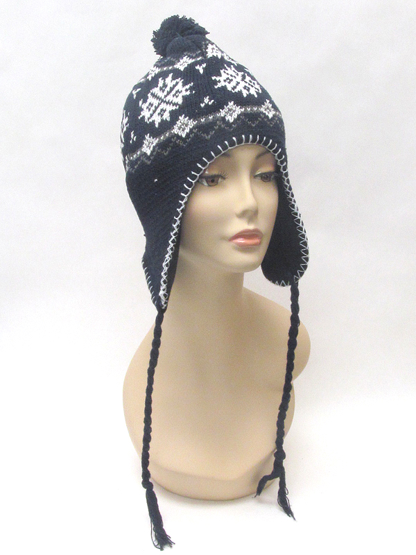 Snow embroider winter beanie