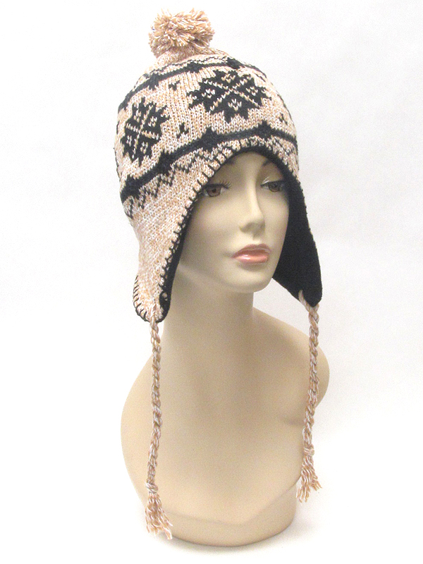 Snow embroider winter beanie