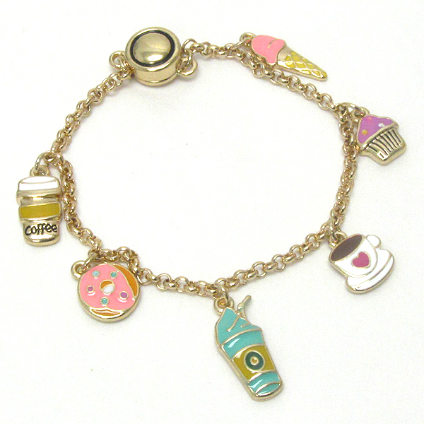 Epoxy deco desert theme charm magnet bracelet