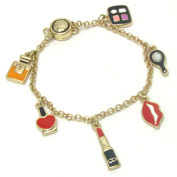 Epoxy deco cosmetic theme charm magnet bracelet