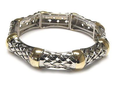 Metal mesh design stretch bracelet