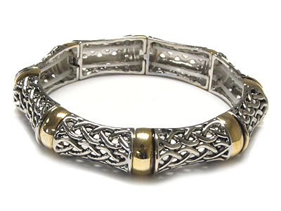 Metal mesh design stretch bracelet