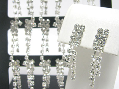 Sell dy dozen - small rhinestone earring 12 pair set  mens jewelry