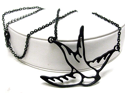 Peace theme metal dove pendant necklace