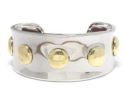 Multi dot shape stud metal bangle