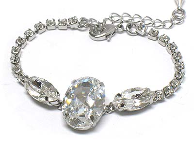 Boutique style crystal cz stone bracelet