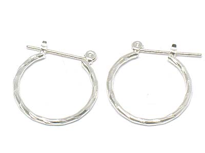 Simple plain round hoop earring  - hoops