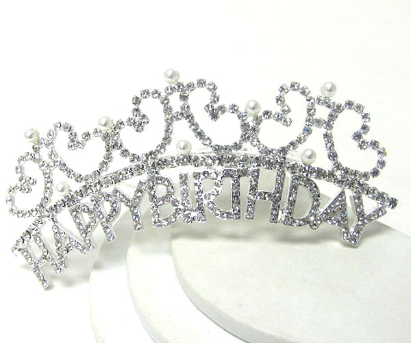 Rhinestone tiara - happy birthday