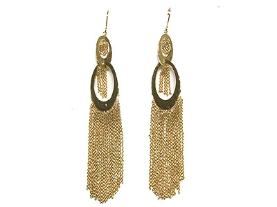 Multi chain drop earring