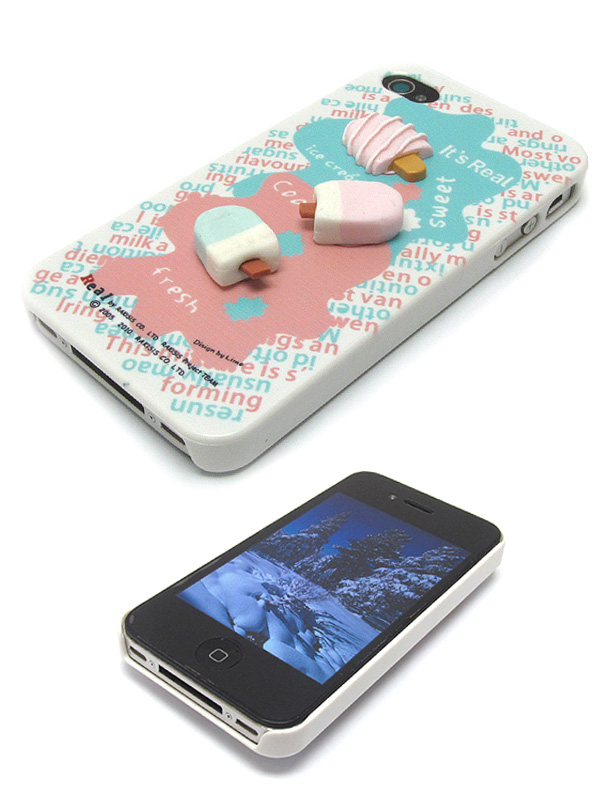 It real sweet ice cream theme with acryl ice cream cellphone case - hard case for 4 - 4s