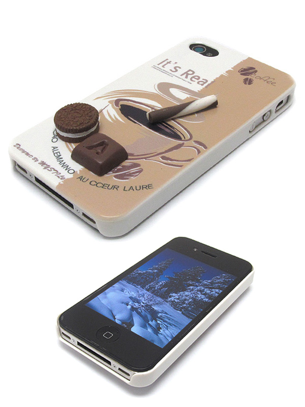 It real coffee theme with acryl cookie cellphone case - hard case for iphone 4 - 4s