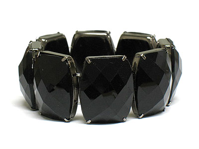 Black formica double stretch bracelet