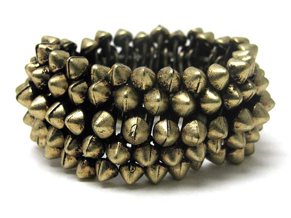 Multi metal spike stretch bracelet