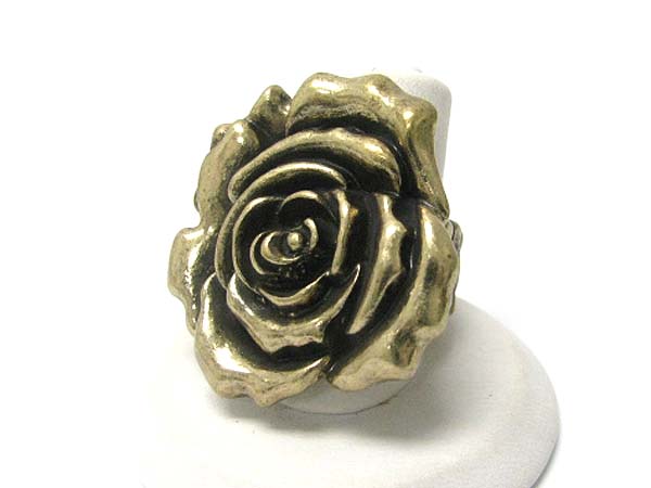 Metal flower stretch ring 