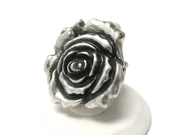 Metal flower stretch ring 