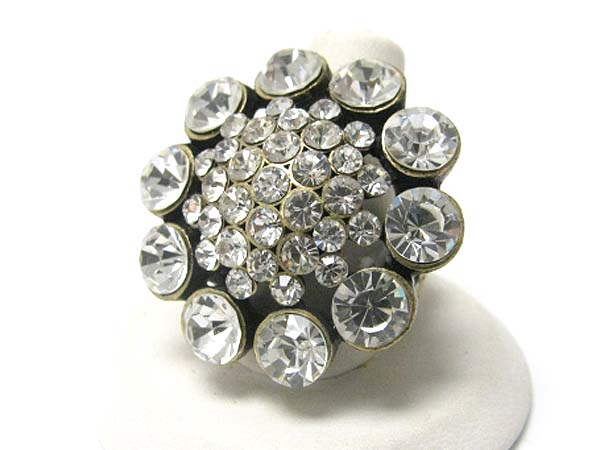 Crystal stud stretch ring 