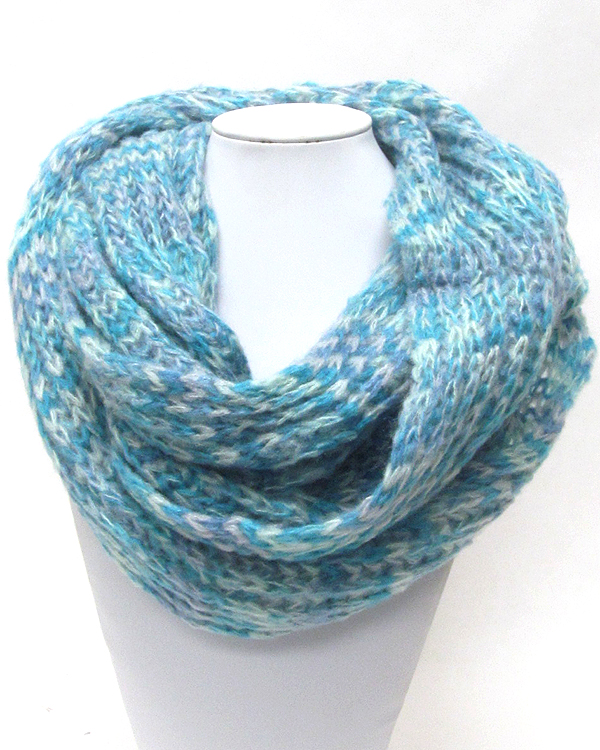 Pattern knit infinity scarf