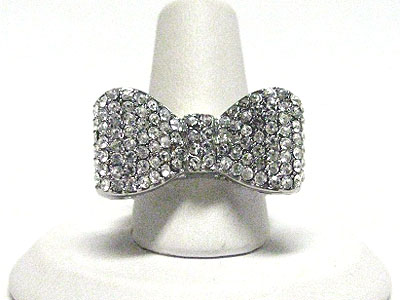 Crystal ribon ring