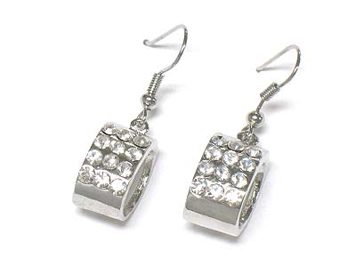 Crystal stud small solid shape earring 