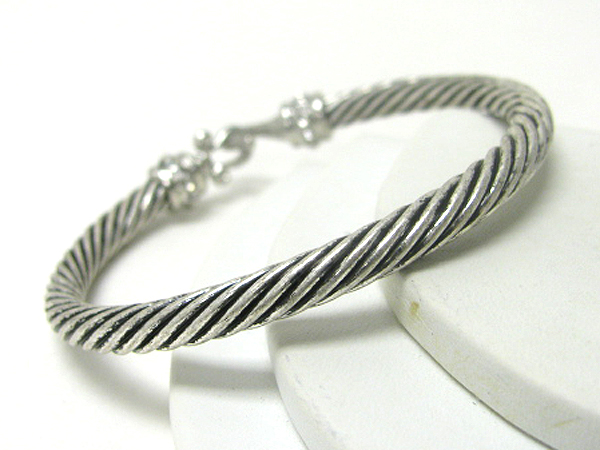 Designer style metal rope bracelet