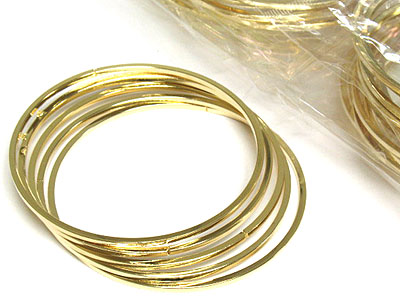 Dozen pack special five metal bangle bracelet mens jewelry