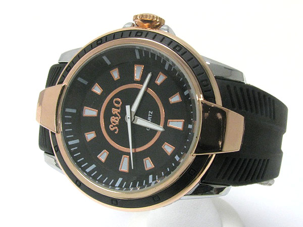 Rubber band fashion boy friend watch