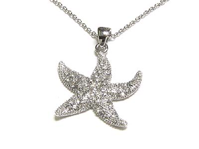 Star fish crystal necklace