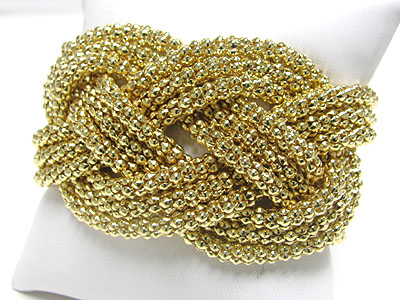 Bradied triple chubby chain link bracelet