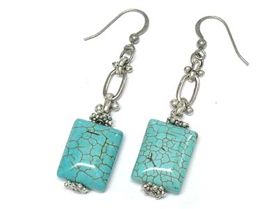 Turquoise stone drop earring 