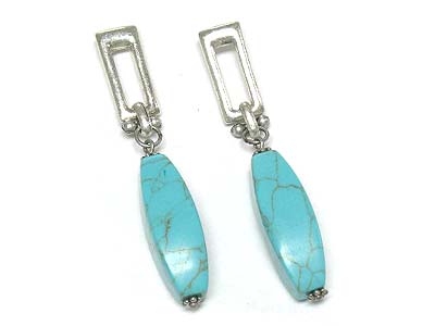 Turquoise stone drop earring 