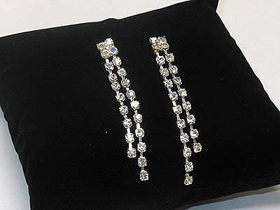 Rhinestone boutique style drop earring 