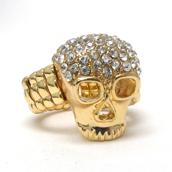 Crystal skull or skeleton stretch ring