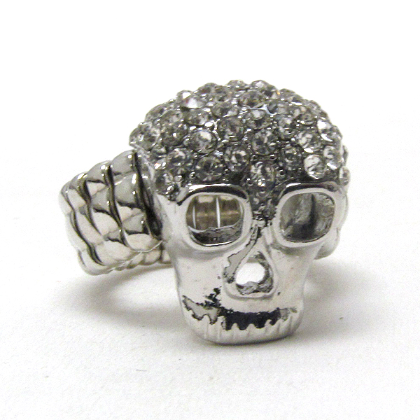 Crystal skull or skeleton stretch ring