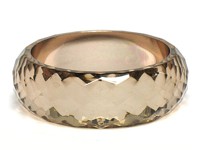 Semi transparent facet cut acryl bangle