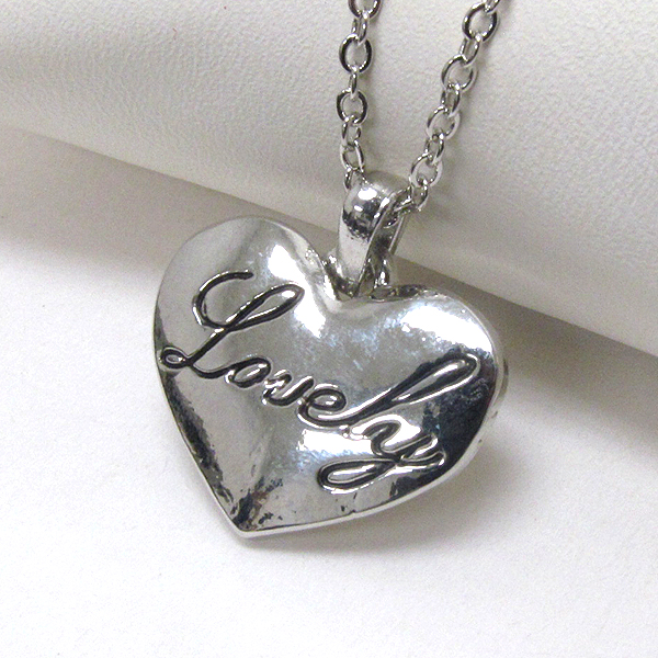 Premier electro plating metal heart pendant necklace