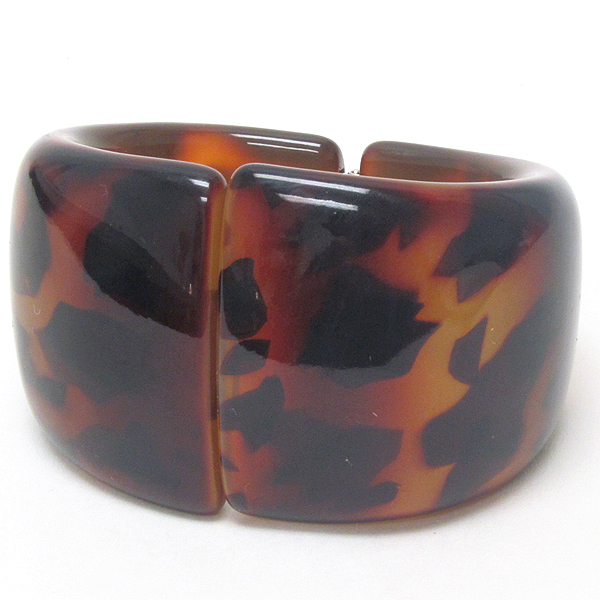 Tortoise pattern formica hinge bangle bracelet