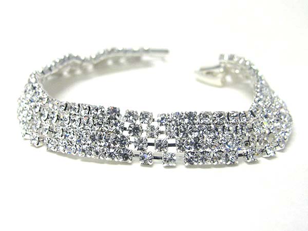 Multi line rhinestone bracelet