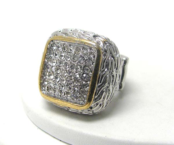 Crystal stud and metal casting stretch ring