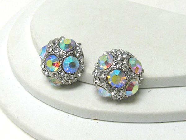 Crystal ball earring